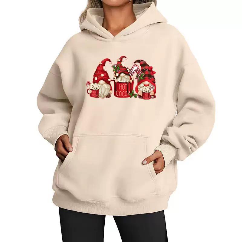 New Men Women Autumn Winter Hoodie Festive Christmas Graphic Sweatshirt Casual Loose  Long Sleeve Hoodie Street Hip Hop Clothing