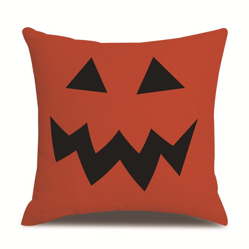 Halloween Linen Pillow Cover Printed Pillow Cover