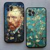 Retro Van Gogh Oil Paint Black TPU Phone Case Fashion For iphone17 Air 16 15 14 13 12 Pro 11 Pro Max Plus Protective Case