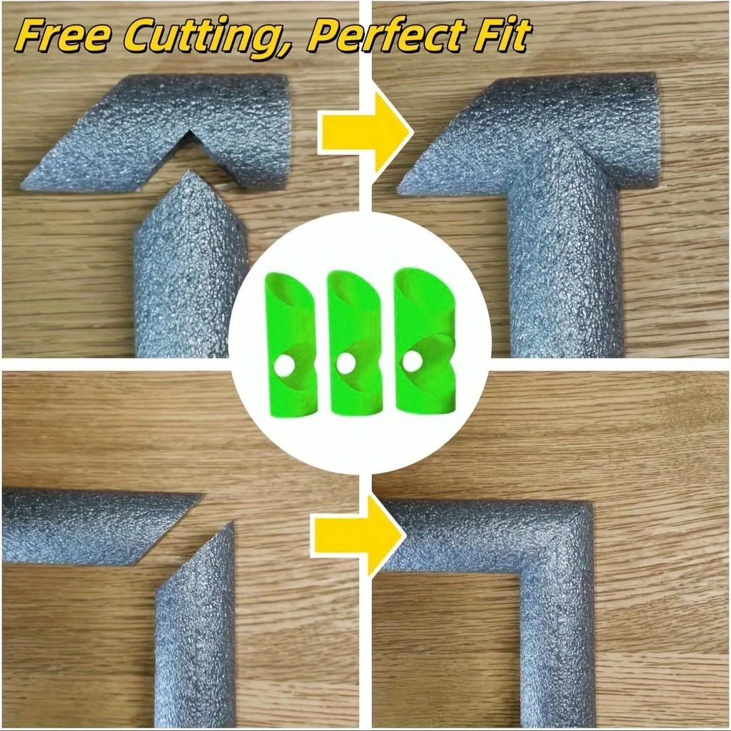 3Pcs Foam Pipe Cutter Tool Plastic Foam Pipe Insulation Cutting Guide Fixture Clamp for Homes Commercial Industries Supplies