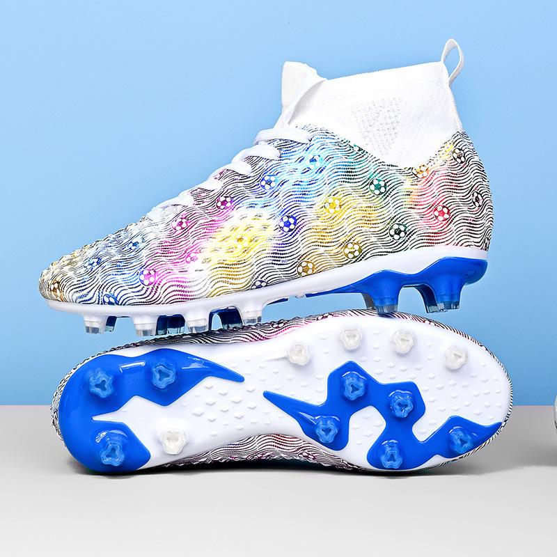 

Прямые высокие заграничные точечные футбольные бутсы мужские обувь Amazon тренировочные спортивные Xiyin 46