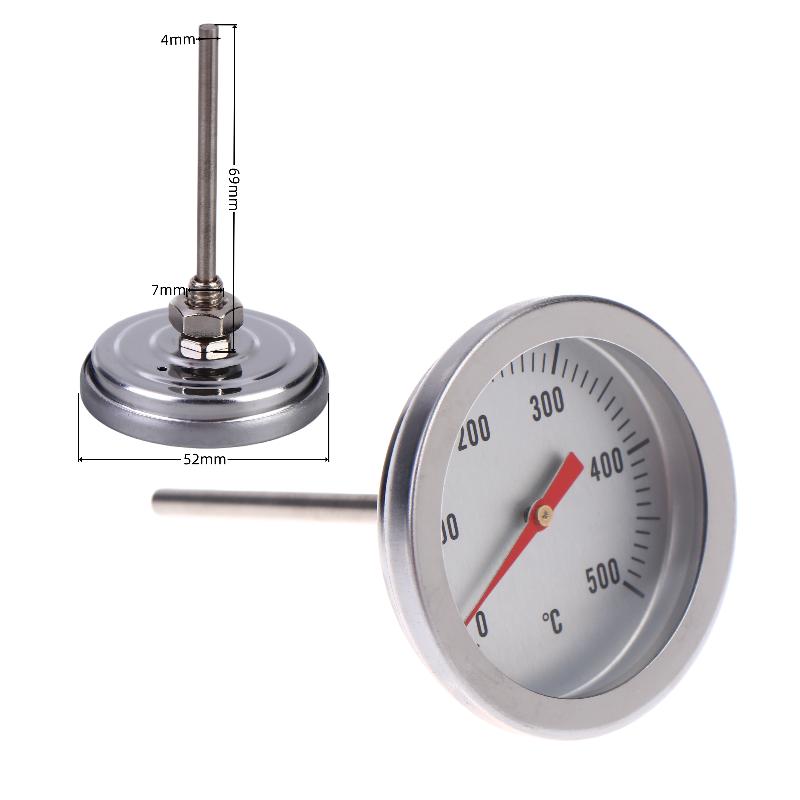 BBQ Bimetallic Oven Grill Temperature Gauge 0-500C For Outdoor BBQ Cooking