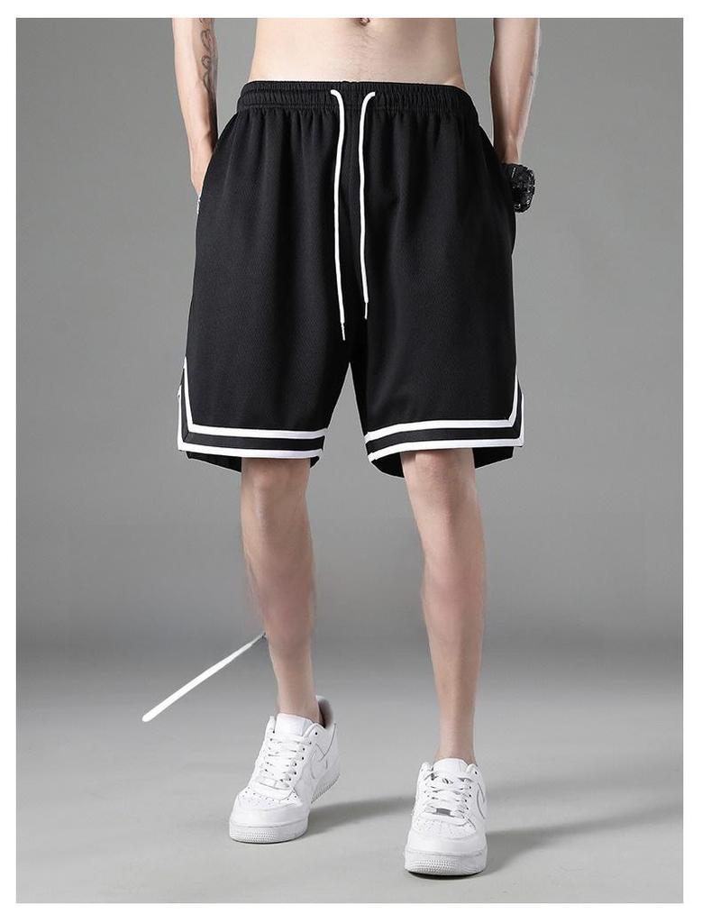 Løse hurtigtørkende basketballshorts i mesh for menn - Unisex sommer is-silke strand treningsklær