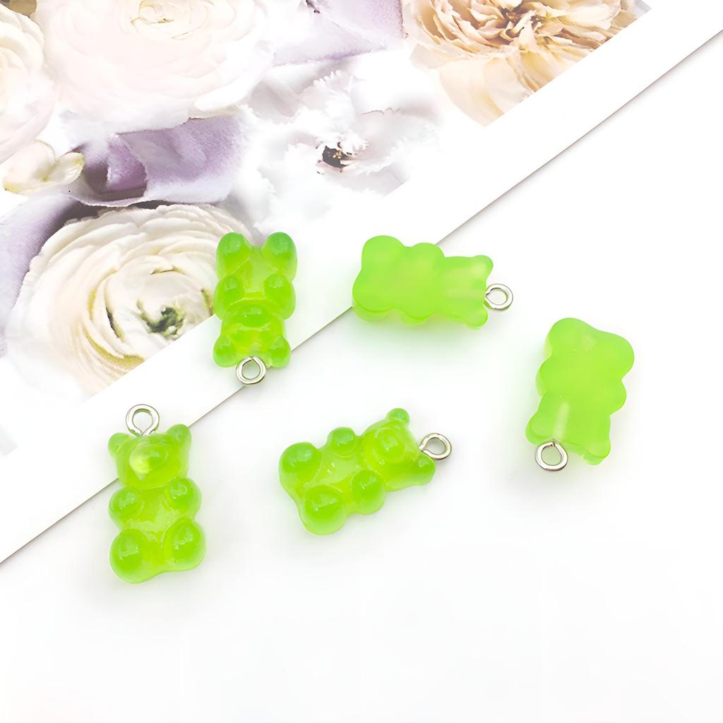 Bear Candy Resin Lollipop Pendant: Mix 32 DIY Jewelry & Toy Accessories Lucky Bag for Kids