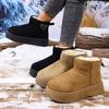 Women's Winter New Platform Snow Boots Fleece Lined Thickened Bread - Style Cotton Boots