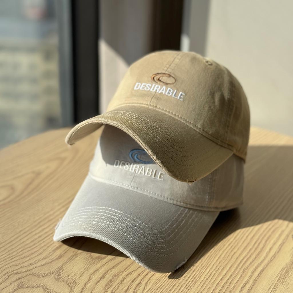 Spring and Autumn Versatile Trendy Brand Baseball Cap with 3D Letter Embroidery, Soft Top, Curved Brim, Slimming Effect, Women's Casual Sunshade