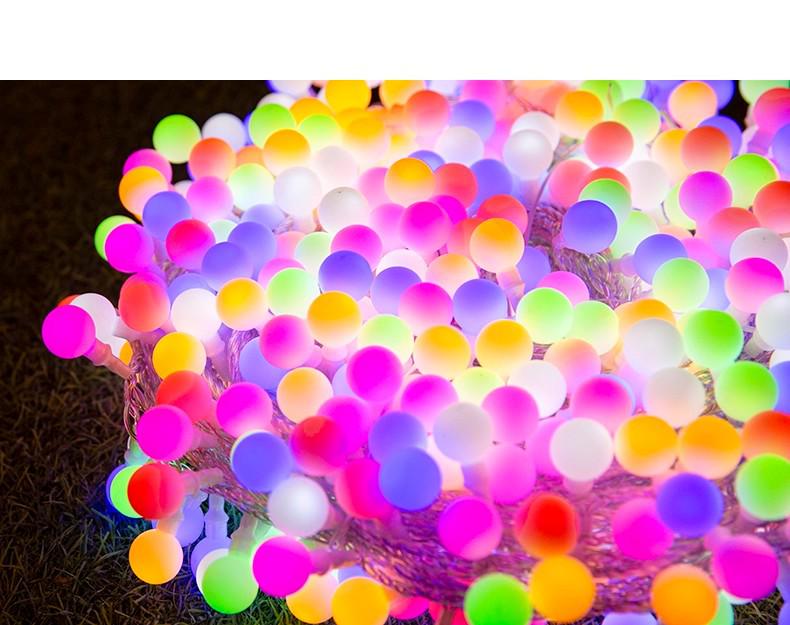 Color-Changing LED Solar String Lights - Outdoor Rainproof Fairy Lights for Camping and Courtyard Decoration