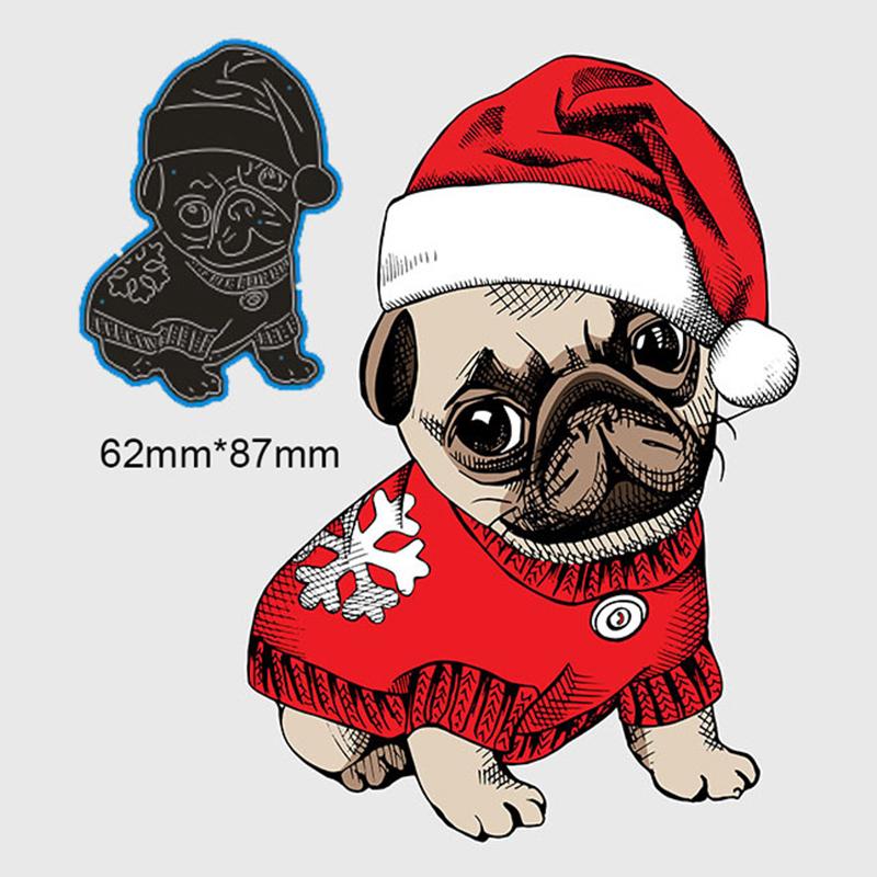 

PDTO рождественские собаки металлические штампы для резки DIY скрапбукинг ремесло альбом изготовление карточек новый