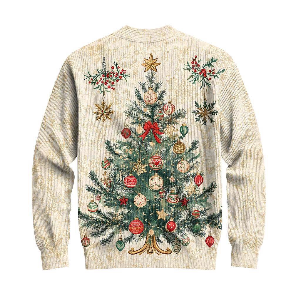 Men's Ribbed Knit Long-Sleeve Cardigan