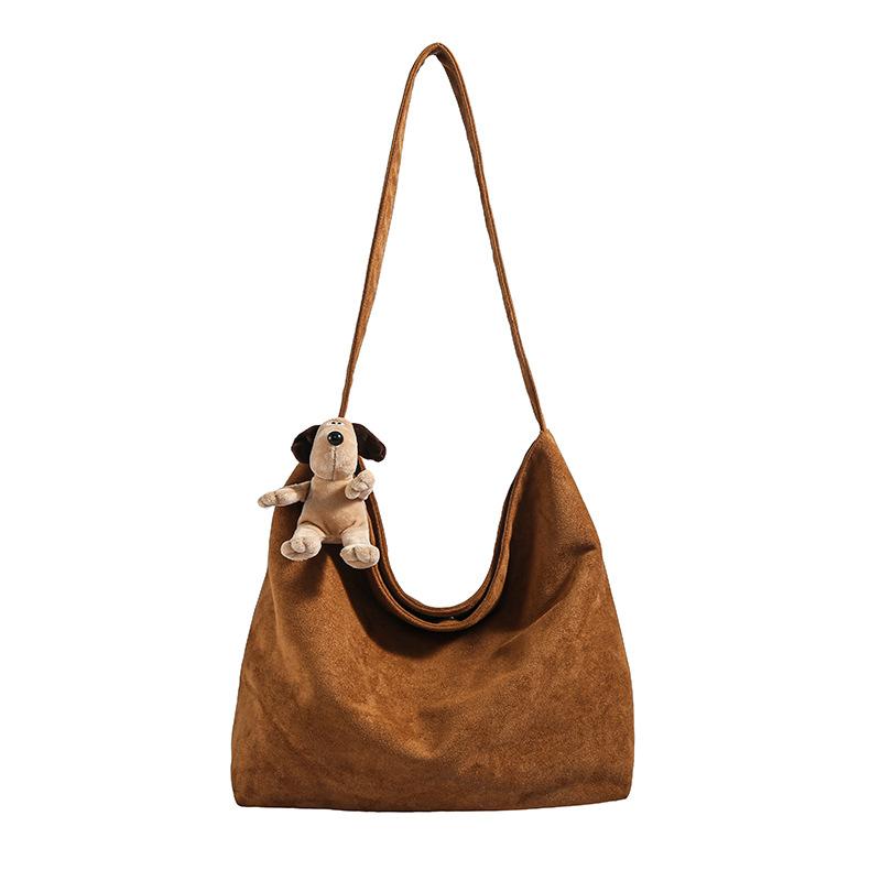 Retro Large-capacity Tote Bag, New Niche Casual Shoulder Bag, Commuter Crossbody Storage Duffle Bag