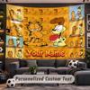 Wall Hanging Tapestry Custom NameGarfield Pattern Personalized Printed Fabric Wall Decor