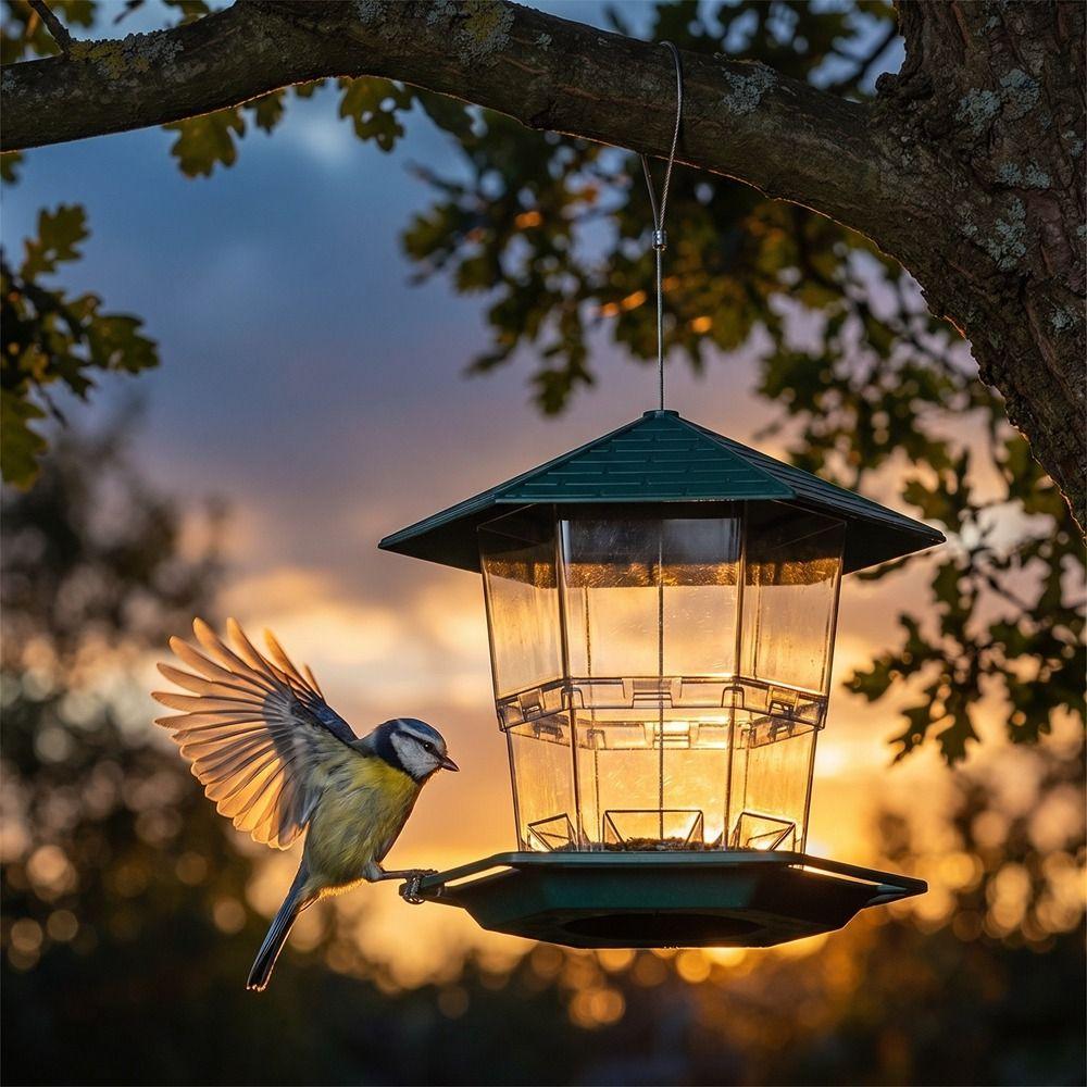 Large Capacity Bird Food Tray Waterproof Bird Feeding Station Collapsible Bird Feeder  Garden