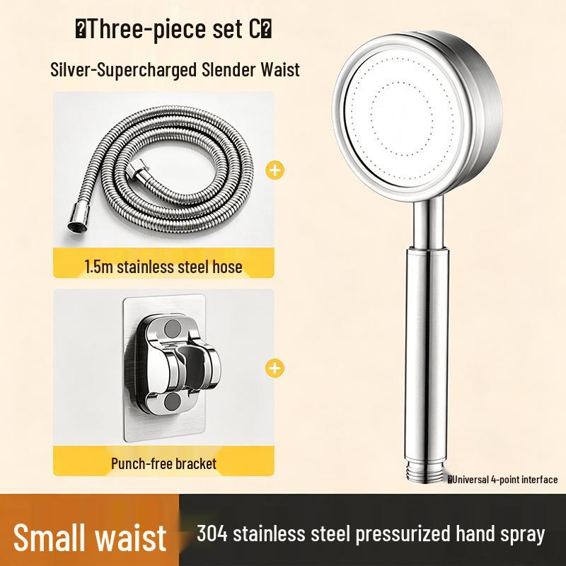 Pommeau de douche haute pression en acier inoxydable 304 avec filtre