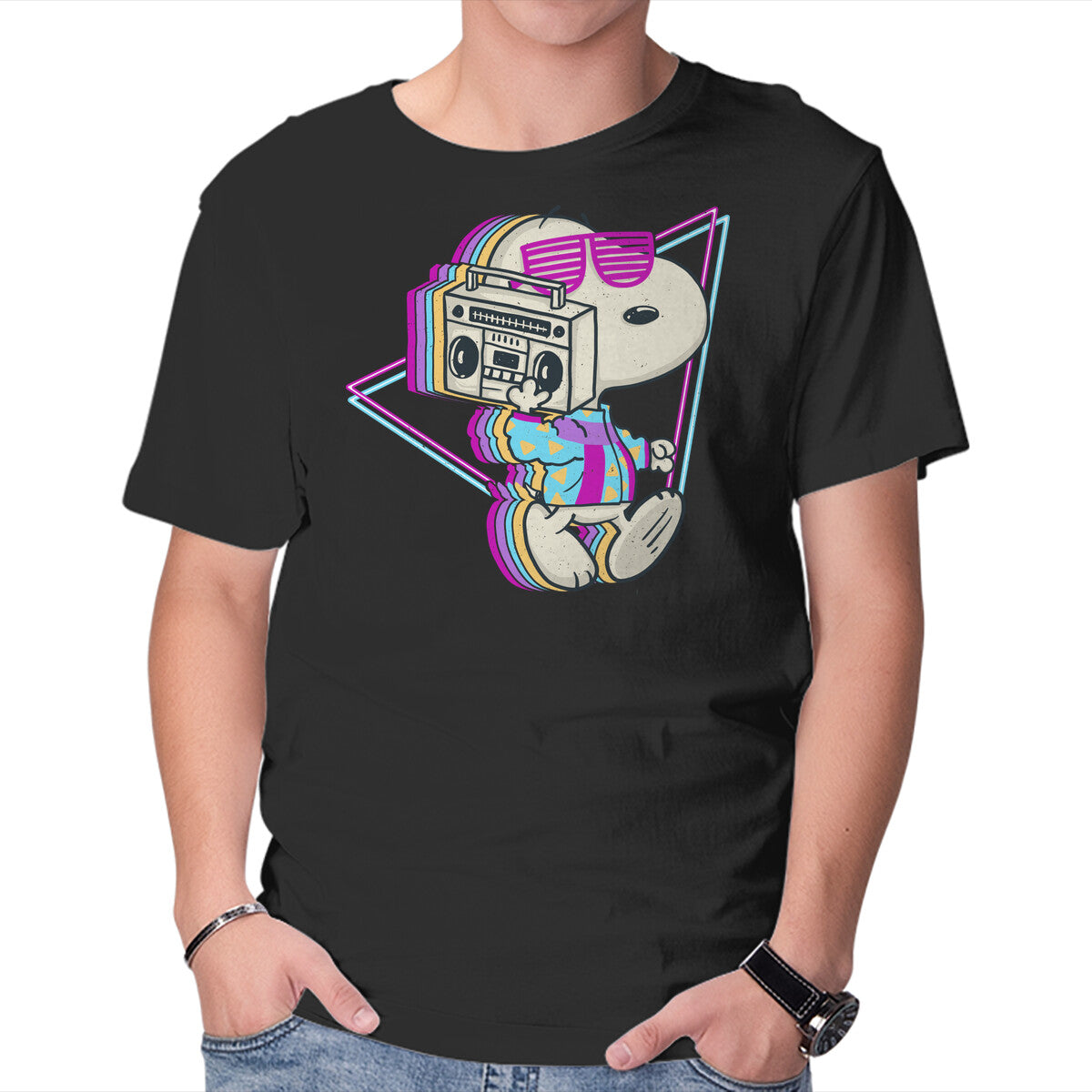 Unisex Crew Neck T-Shirt 80s Walk Graphic Short Sleeve Casual Tee XXXL