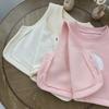 Korean 2024 Cute Cartoon Plush Baby Vest: Winter Warm, Unisex