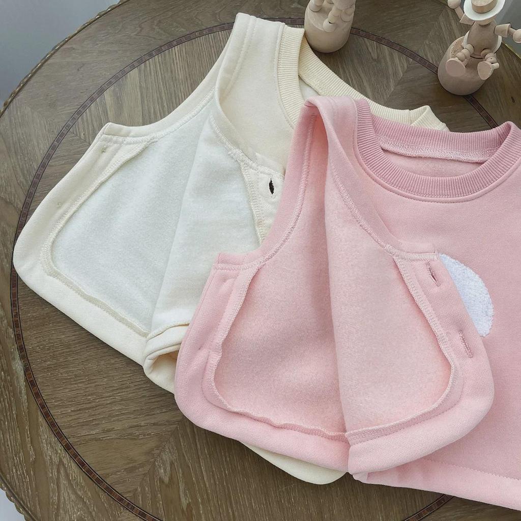 Korejská roztomilá kreslená plyšová dětská vesta 2024: Zimní teplý, Unisex