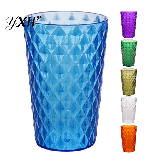 Water Mug 400ml Coffee Cup Large Capacity Shatterproof Acrylic Unbreakable Soft Drinks Tumblers for Home
