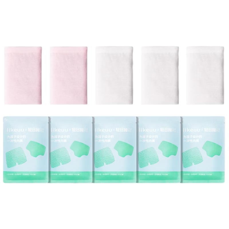 Kids  100% Cotton Disposable Travel Underwear (7A Antibacterial) M (140)