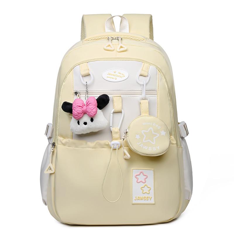 New middle and high school cartoon backpack, female primary and secondary school student schoolbag, large-capacity versatile outdoor travel backpack