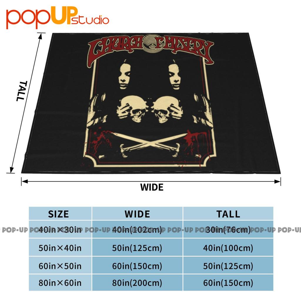 Church Of Misery 'Dual Skull Girl' Ultra-Soft Blanket Quilt Winter Sofa Cover Bed Covers