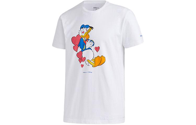 Adidas Neo X Disney T Shirts Men s White Crew Neck Moderate Straight Fit GJ5637 S