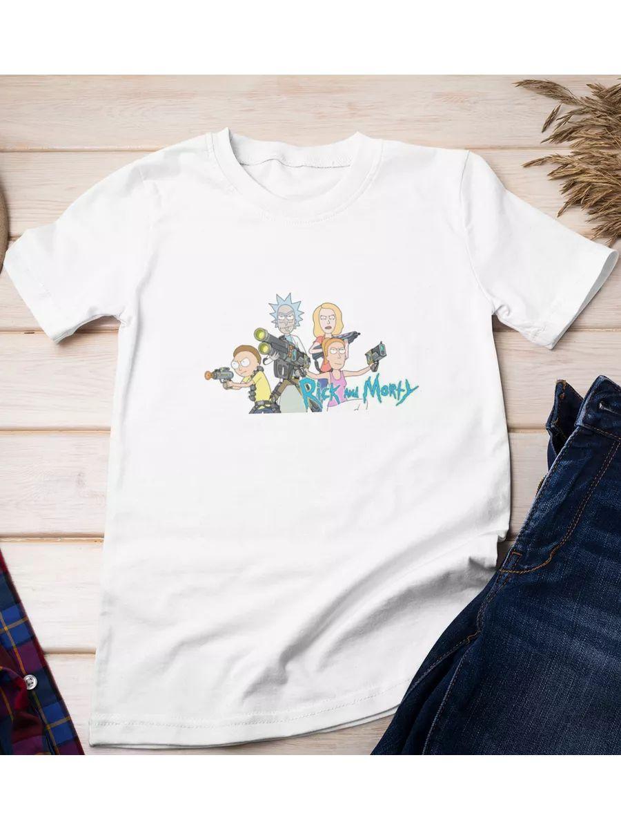 Футболка с принтом Рика и Морти S