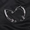 Bellissimo Elegante Ear Cuff da Elfo Fatato Vintage Foglia Fiore Filo di Alluminio Intrecciato Senza Foro Clip-On Orecchini Gioielli Cosplay da Donna