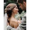 SWEETV Gold Wedding Hair Clip Comb Handmade Bridal Hair Accessories for Women Wedding