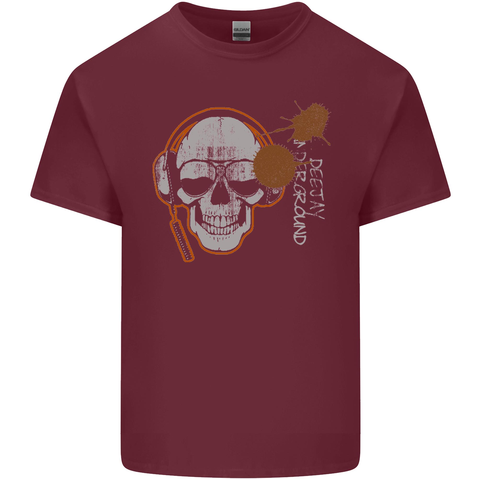 Underground DJ Skull DJing Music Unisexs Light Cotton TShirt S