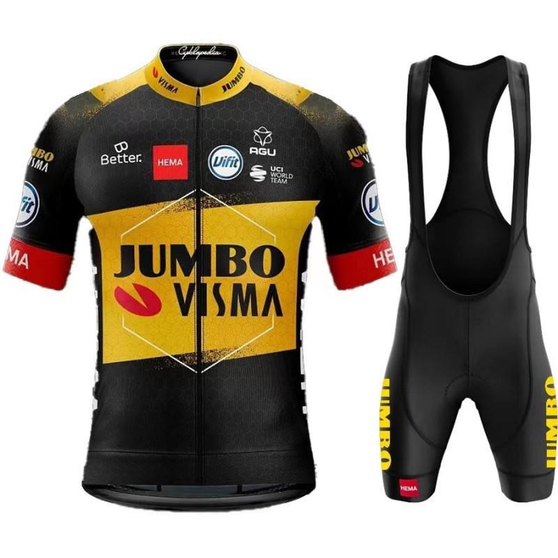 JUMBO Tour De France Completo da Ciclismo Manica Corta Uomo Donna Versione Squadra Strada Traspirante Maglia