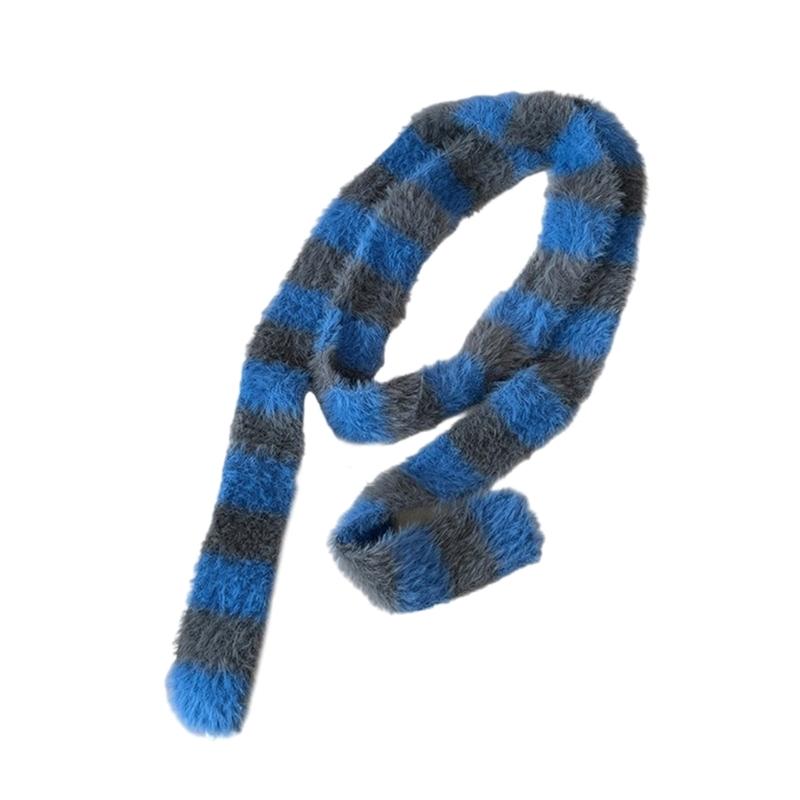 

Soft and Fashionable Women s Scarf Casual Gathering Scarf for Comfortable Wear Neck Warmer Girls Neckerchief Trendy синій/сірий колір