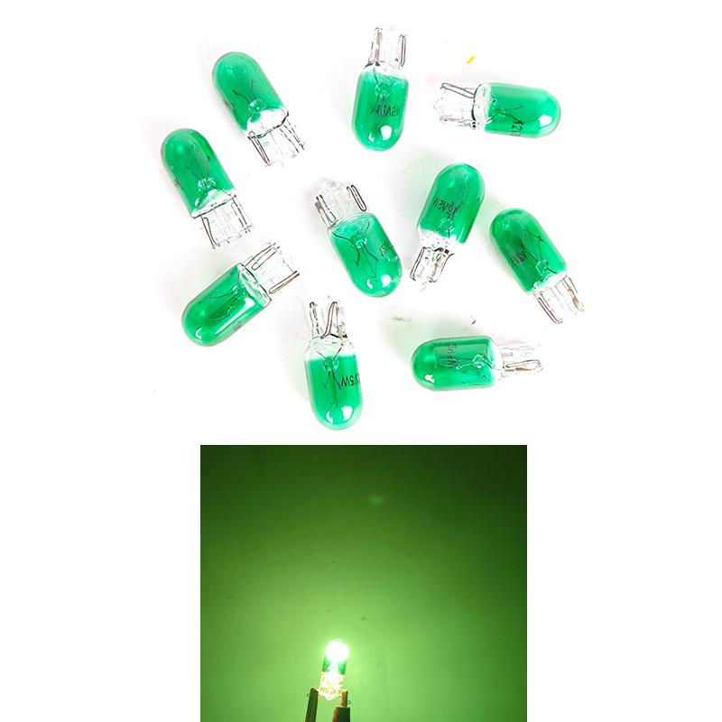 10 X Signal Lamp Glass T10 W5W 501 194 12V 5W/3W W2.1x9.5d Single Filament Car Bulb Auto Light