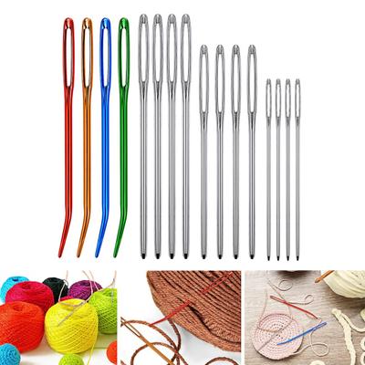 Yousheng 6/16Pcs Yarn Needle Set Assorted Darning Tapestry Needles Large Eye Blunt Bent Weaving Knitting Needles Sewing Crocheting Accessories