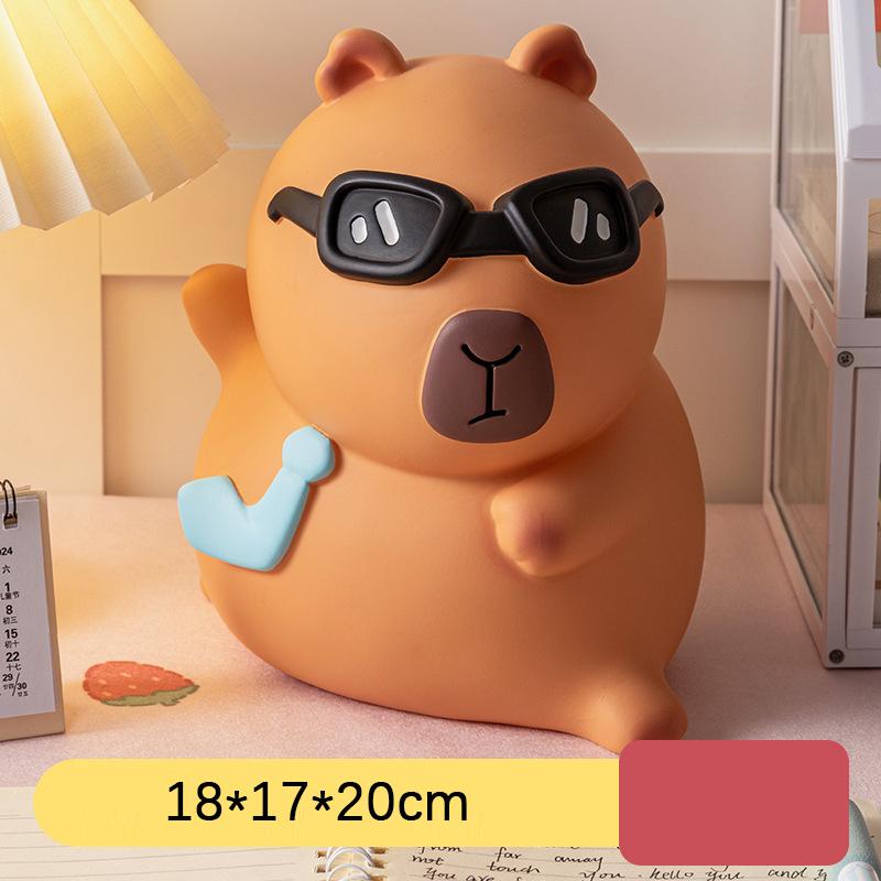 Cute Cartoon Capybara Piggy Bank Large Capacity Guinea Pig Piggy Bank Cash Savings Home Decoration Desktop Crafts Kids Gifts