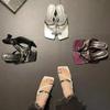 Designer Women High Heeled Sandals Elegant Woman's Slippers Summer 2025 Trend Fashion Pumps Slides Luxury Sandalias De Mujer
