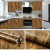 55cm Width Wood Grain PVC Wallpaper for Door Wardrobe Cupboard Table Furniture Waterproof Self Adhesive Stickers Home Decor Film