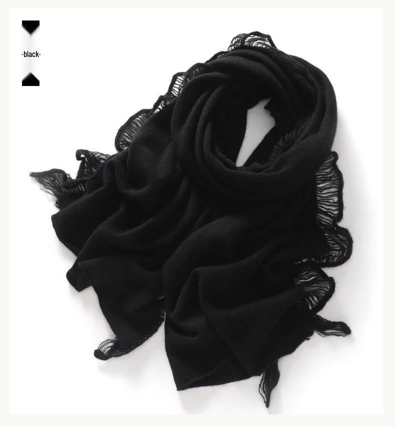 Stylish Cashmere Tassel Scarf for Women – Soft, Warm, and Artistic for Autumn/Winter