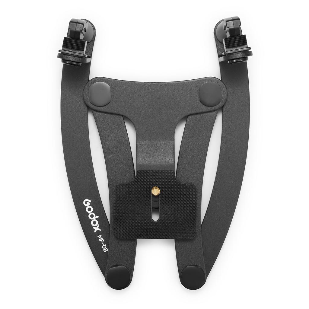 GODOX Dual Flash Mount Flexible Flash Aluminum Rotatable Standard Compatible with DSLR Cameras MF-DB Bracket, Alloy, 360° Head, Multi-Angle