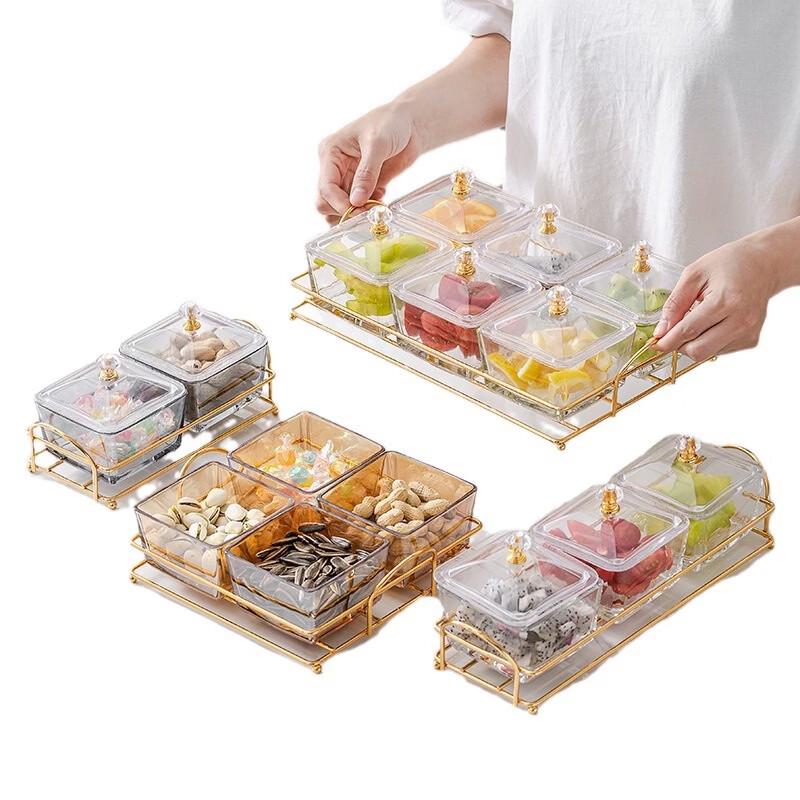 Elegant Glass Divided Serving Platter