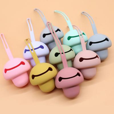 Caixa de chupeta de bebê com alça, material de qualidade alimentar, portátil, caixa em formato de cogumelo para crianças, para a vida diária