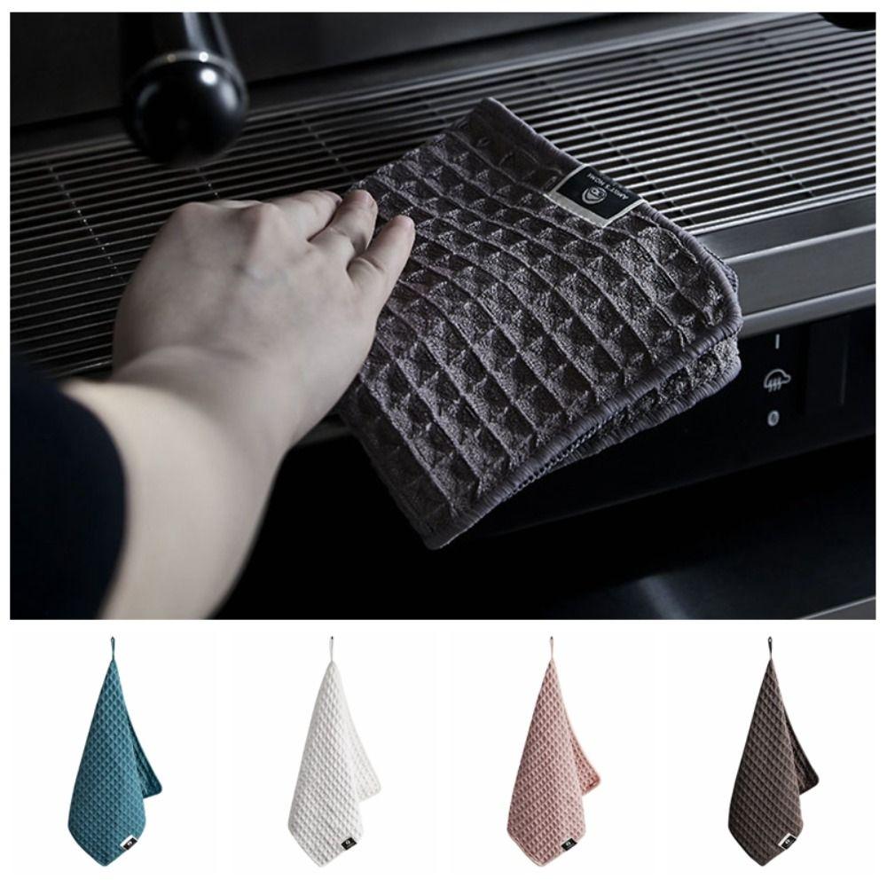 Waffle Pattern Cleaning Cloth Microfiber Fiber Dishcloth High Performance Kitchen Towel  Kitchen