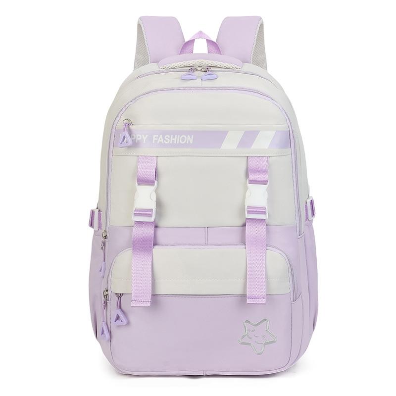 New junior high school student schoolbag large capacity high school student simple college student female backpack college lightweight backpack