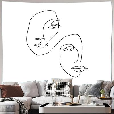 Unframed Boho Wall Tapestry Aesthetic Room Decor Wall Hanging Minimalist Art Tapestry Nature Landscape Tapestry Home Decor Bedro