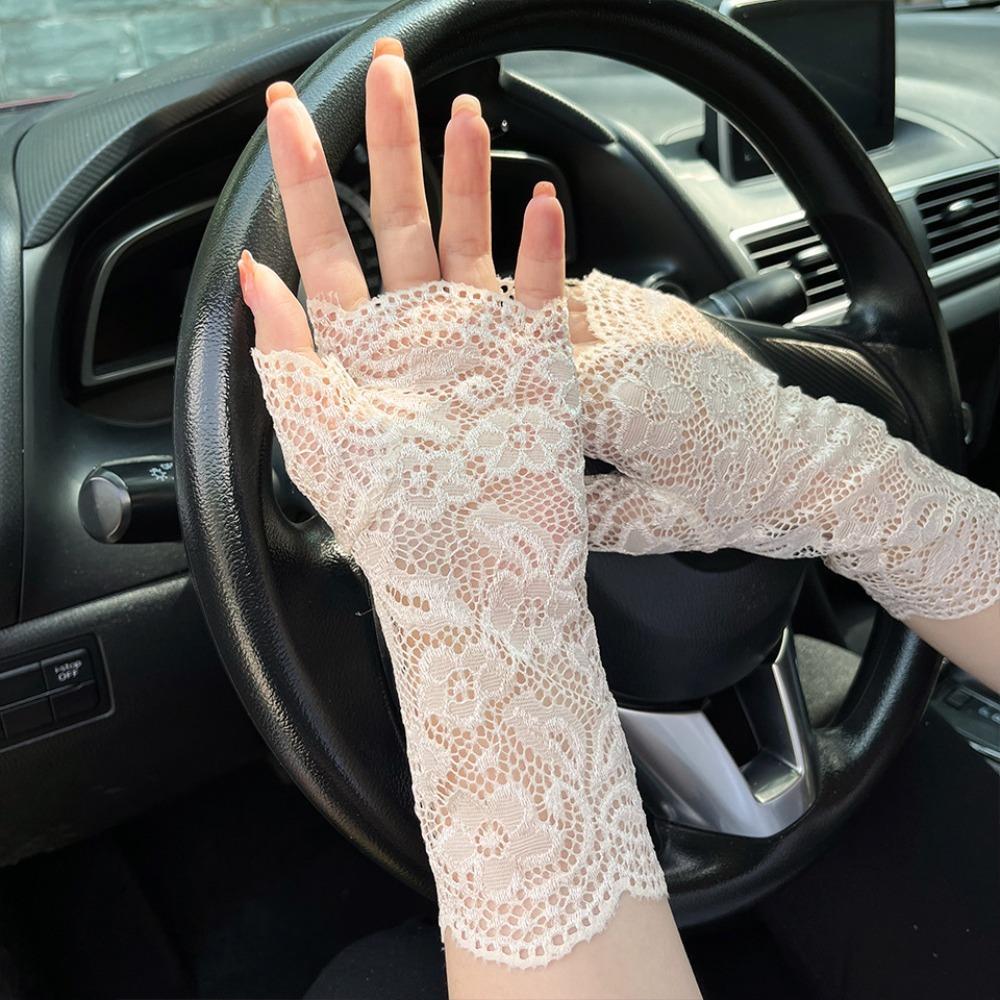 Lace Gloves Bridal Wedding Gloves Sunscreen Gloves Armguard Hot Sale Lace Gloves  Cycling Driving