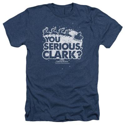 Christmas Vacation You Serious Clark Adult Heather T-Shirt Navy Unisex T-Shirt