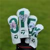 Green/White Golf Club Head Cover PU Golf Push Rod Sleeve Practical Golf Wood Cover  Golf Course
