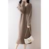 Women's Cashmere Dress Qinghe Cashmere 30% Cashmere 70% Wool Autumn and Winter Cashmere Skirt Soft and Warm