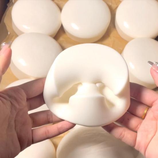 Soft Milk Yogurt Cake Squeeze Toy Slow Rising Stress Reliever Realistic Moist Soft Texture Decompression Gadget for Kids Adults