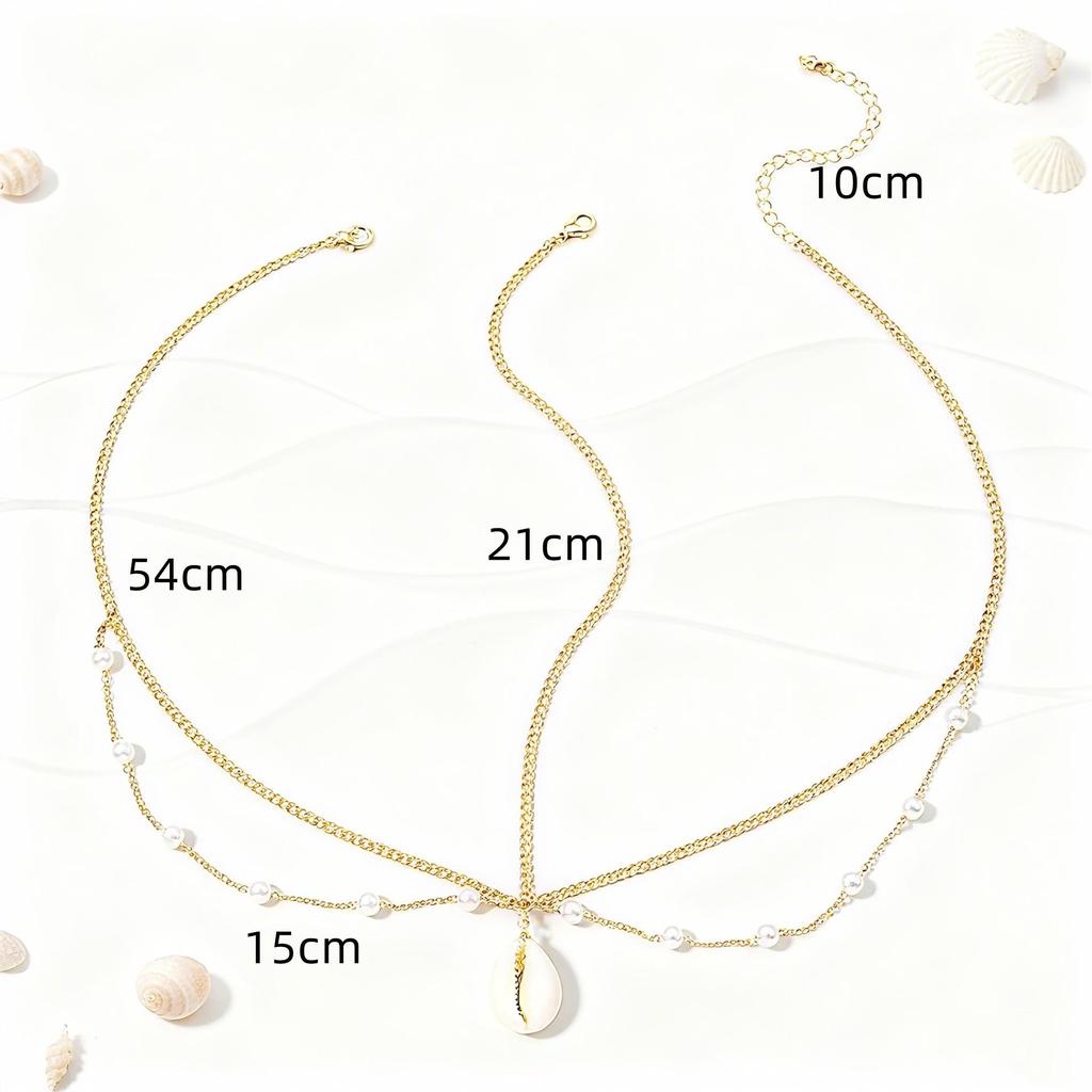 High-end Fashion Pearl Tassel Head Chain with Multi-layer Sequins for Women