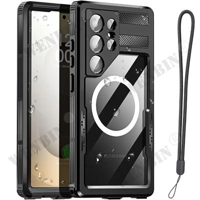 Hülle Für Samsung Galaxy S25 Ultra S24 S23 Plus IP68 Wasserdicht 360 Magsafe Abdeckung Capa Fundas